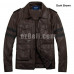 New! Resident Evil Leon S. Kennedy Leather Black Brown Long Sleeves Cosplay Jacket